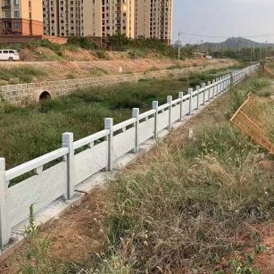 七台河 白麻河道栏杆效果展示图