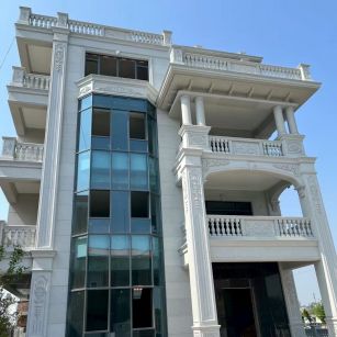 七台河 白麻花岗岩别墅外墙干挂效果展示