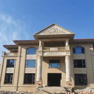 七台河 黄金麻花岗岩别墅外墙干挂