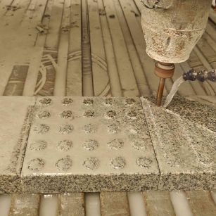 七台河 芝麻白花岗岩石材盲人石、盲道石、盲点石