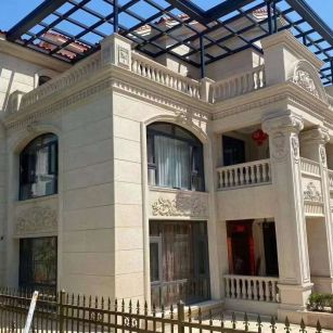 七台河 黄金麻花岗岩荔枝面别墅外墙干挂