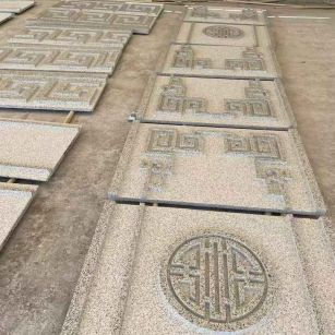 七台河 白麻花岗岩外墙立面雕刻板