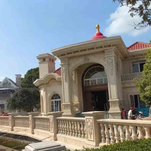 七台河 黄金麻花岗岩欧式别墅