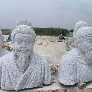 七台河 白麻花岗岩石材人物立体雕刻