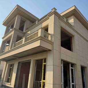 七台河 黄金麻花岗岩石材荔枝面外墙干挂效果展示