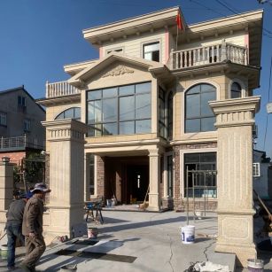 七台河 黄金麻花岗岩荔枝面别墅外墙干挂私家专属