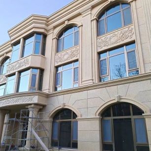 七台河 黄金麻花岗岩别墅外墙干挂