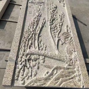 七台河 黄金麻雕刻板浮雕迎客松