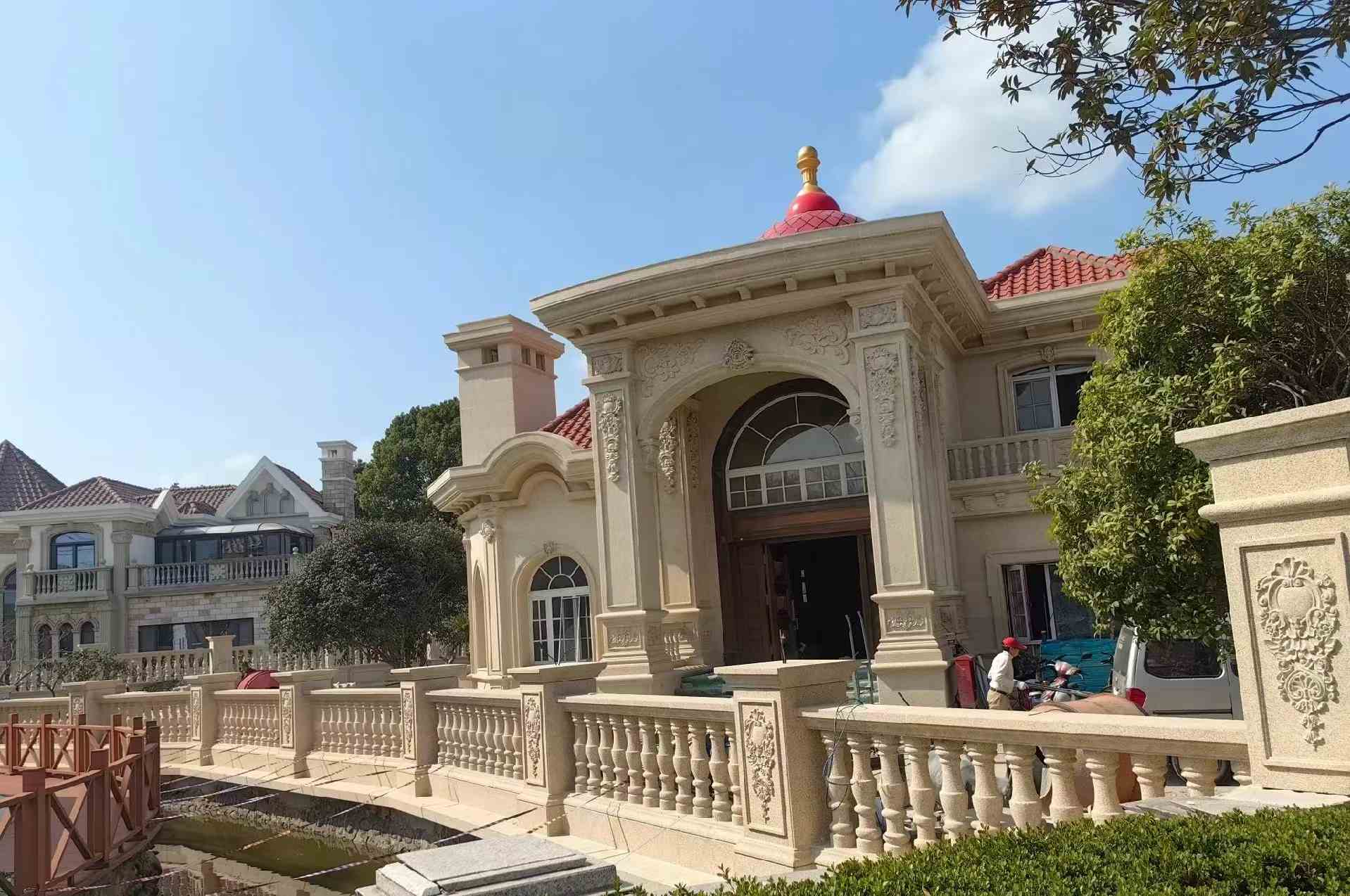 七台河 黄金麻花岗岩欧式别墅