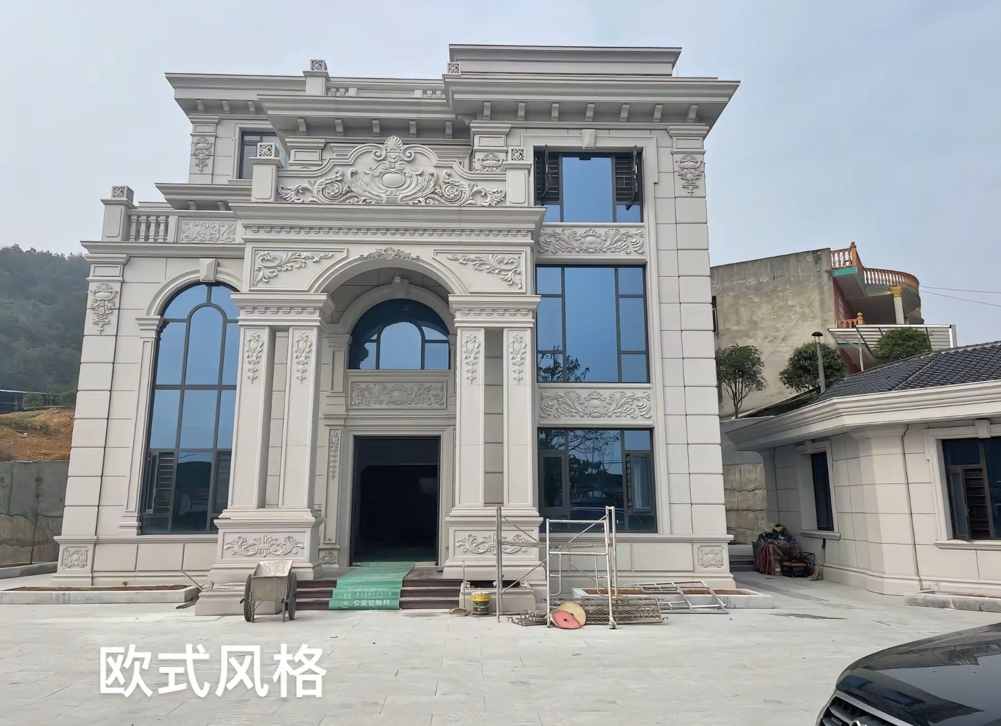 七台河 白麻花岗岩别墅外墙干挂