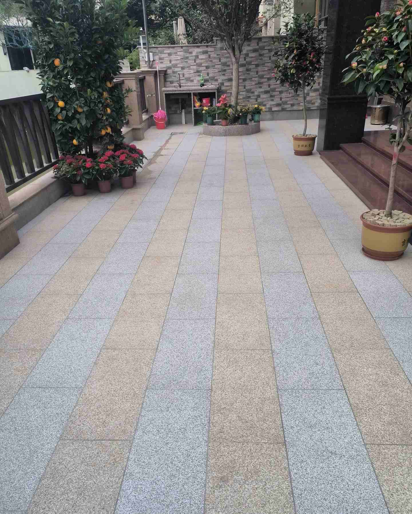 七台河 黄金麻白麻荔枝面庭院铺装展示