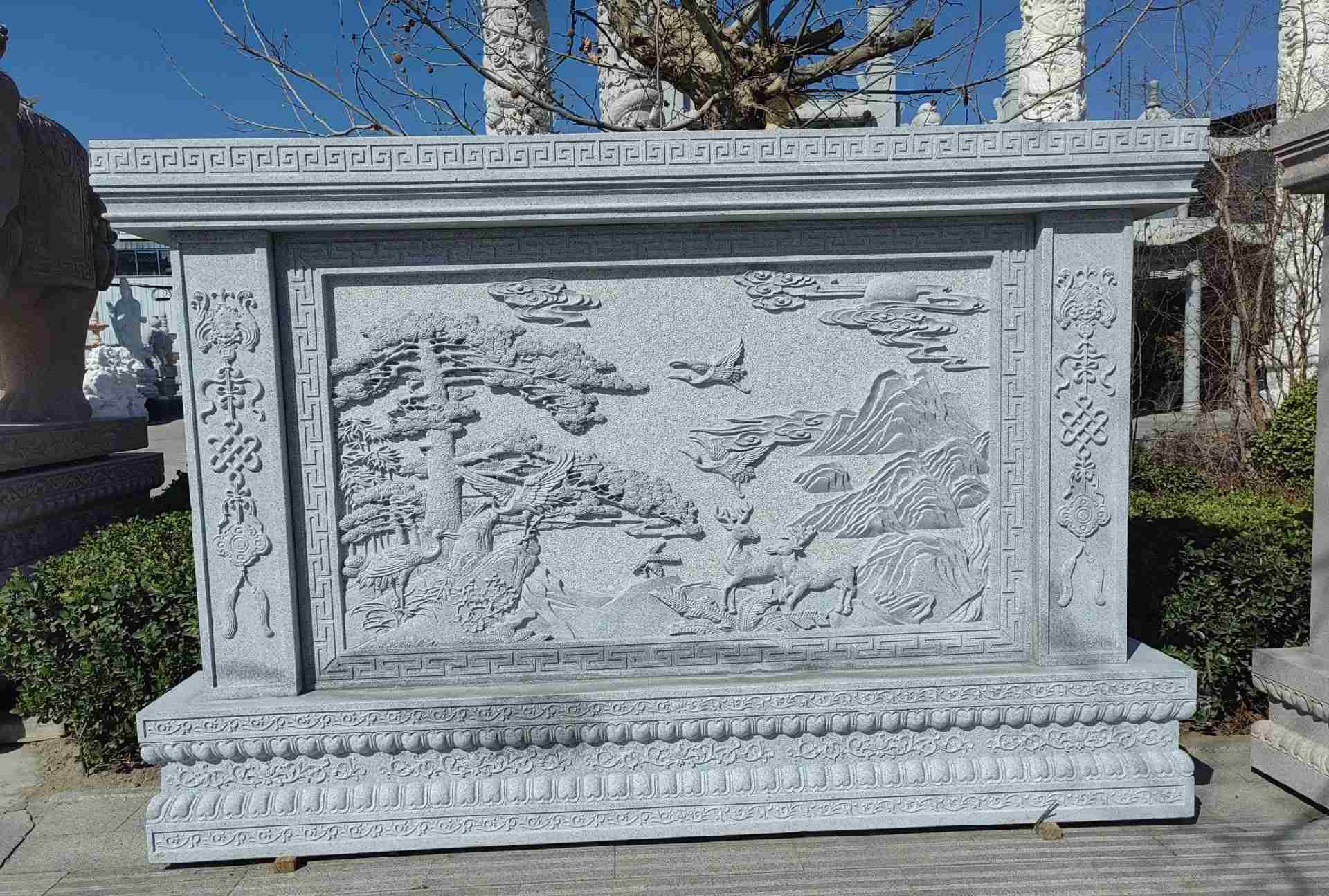 七台河 芝麻白大型照壁，屏风，影壁