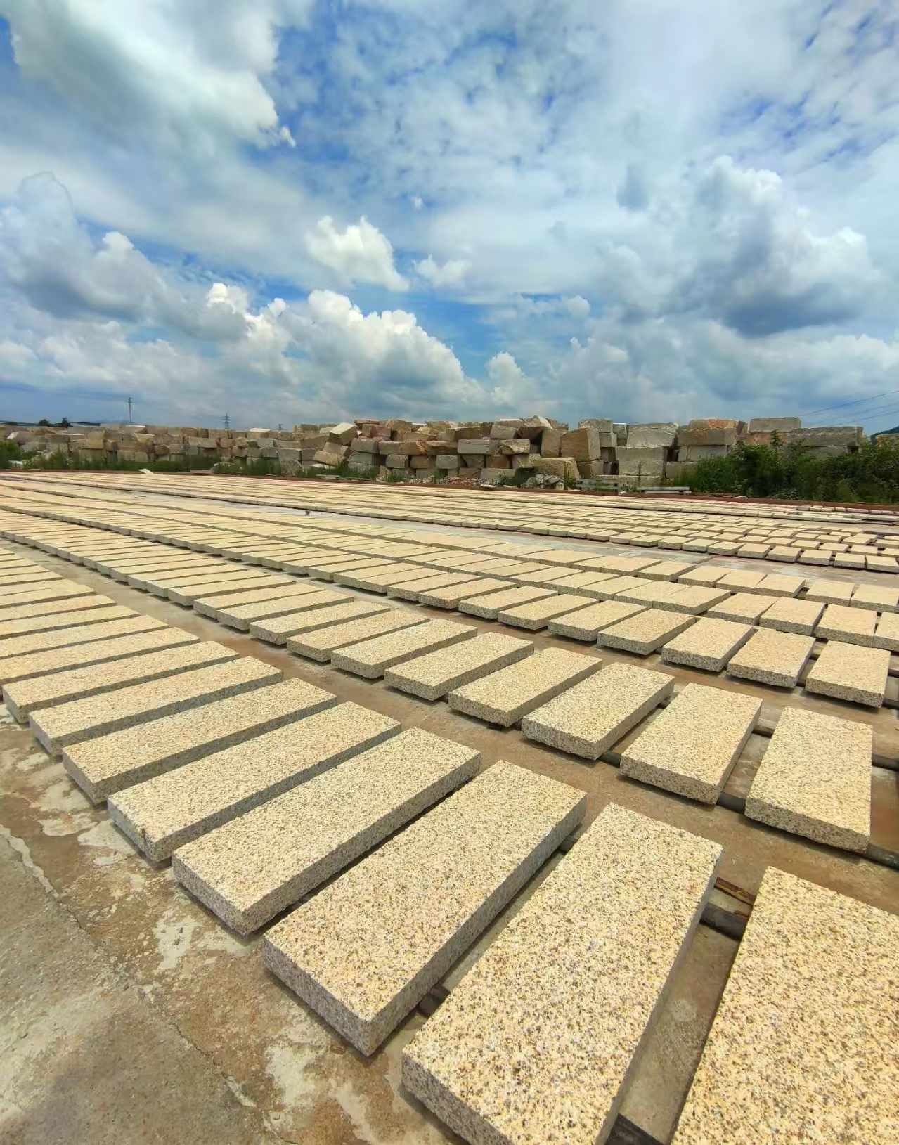 七台河 黄金麻荔枝面花岗岩石材地铺石防护中