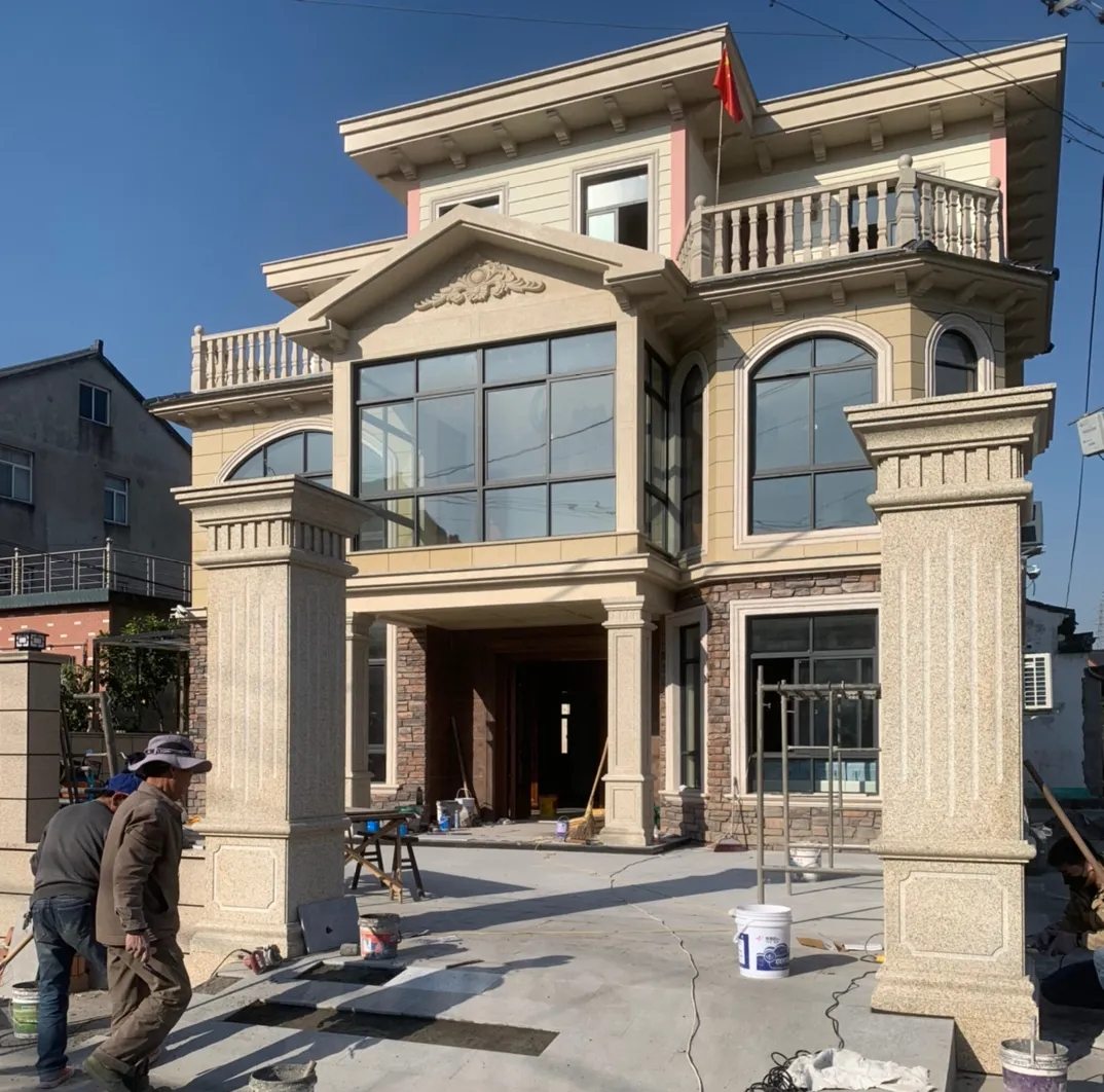 七台河 黄金麻花岗岩荔枝面别墅外墙干挂私家专属